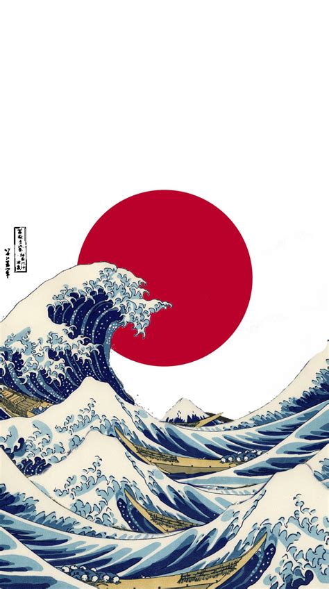 Oc Great Wave Off Kangawa Japan Wallpaper Riphonewallpapers