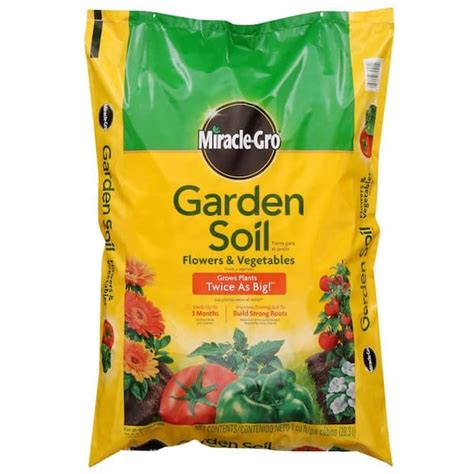 Miracle Gro 1 Cu Ft Garden Soil For Flowers And Vegetables 73451430