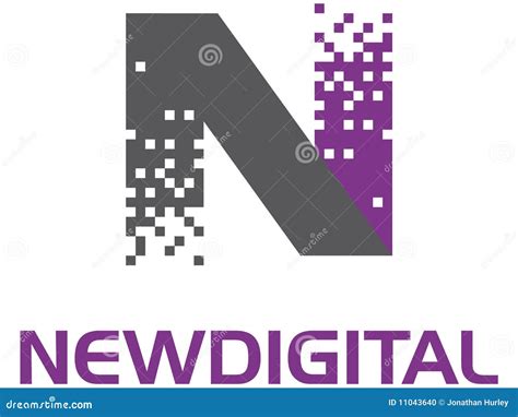 New Digital Logo Stock Vector Image Of Bits Corporate 11043640