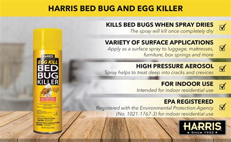Harris Bed Bug And Egg Killer 16oz Aerosol Spray Insect