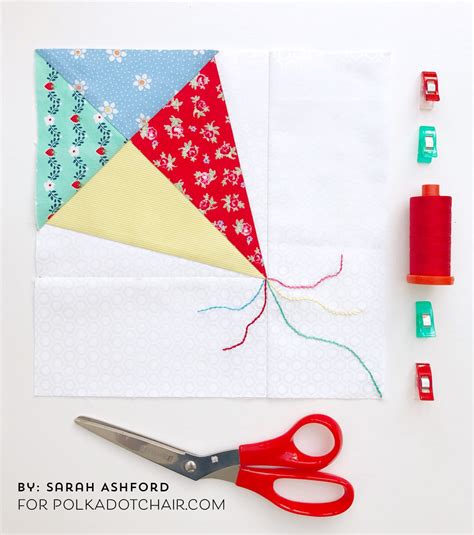 Foundation Paper Piecing Tutorial for Beginners with Free Kite Paper Piecing Pattern | The Polka ...