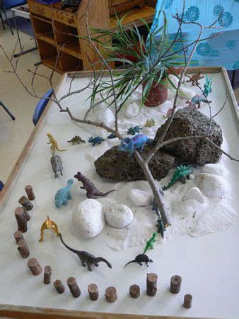 dinosaur playscape: a different idea to a sensory table, letting the