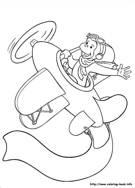 Curious george tells the tale of a brown monkey by the same name. Curious George coloring picture | おさるのジョージ, イラスト, ぬりえ