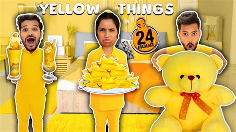 Using Only Yellow Things For 24 Hours Twisted Challenge Hungry