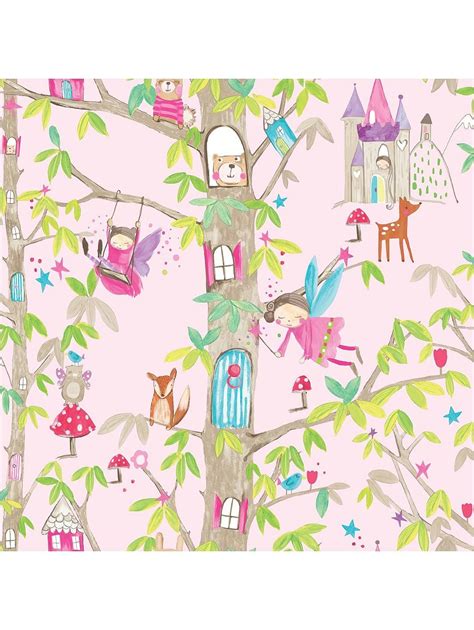 Woodland Fairies Pink Wallpaper Fairy Wallpaper Glitter Wallpaper