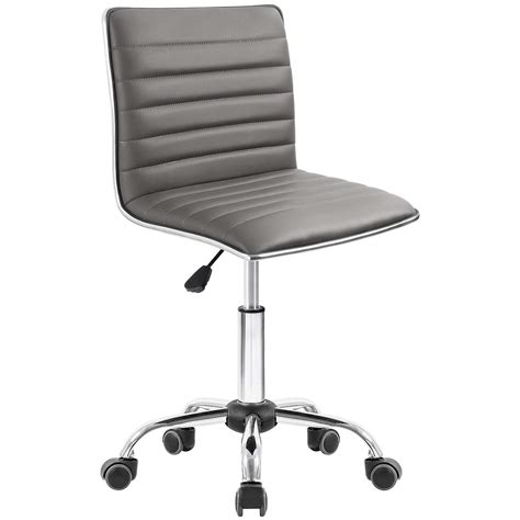 Fabric armless desk chair grey orlando. Walnew Task Chair Desk Chair Mid Back Armless Vanity Chair ...