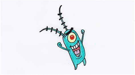 How To Draw Plankton Spongebob Squarepants Drawing For Kids Youtube