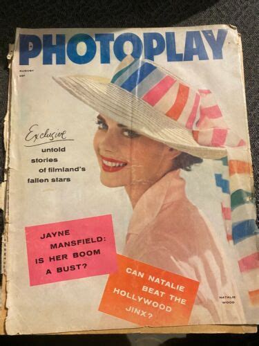 Photoplay Magazine August 1957 Natalie Wood Jayne Mansfield Ebay
