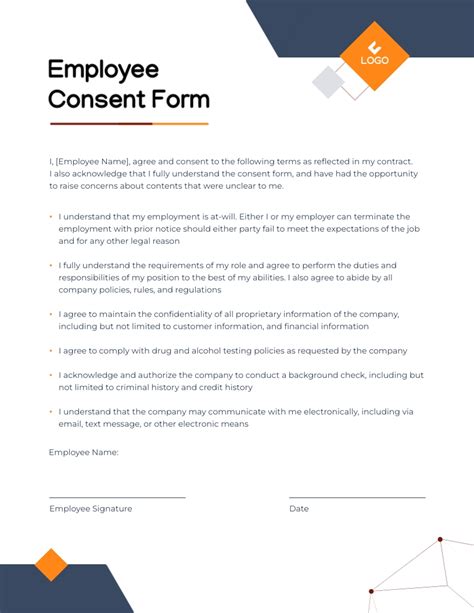 Employee Consent Form Template Fill Online Printable Vrogue Co