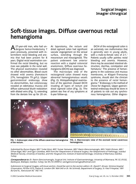 Pdf Soft Tissue Images Diffuse Cavernous Rectal Hemangioma
