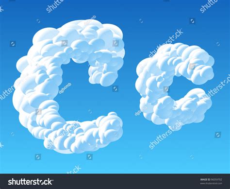 Vector Illustration Of Cloud Alphabet Character C 96059702