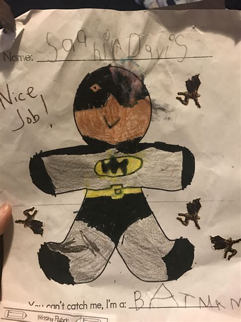 My Sons Disguise The Gingerbread Man Project A Batman Gingerbread Man
