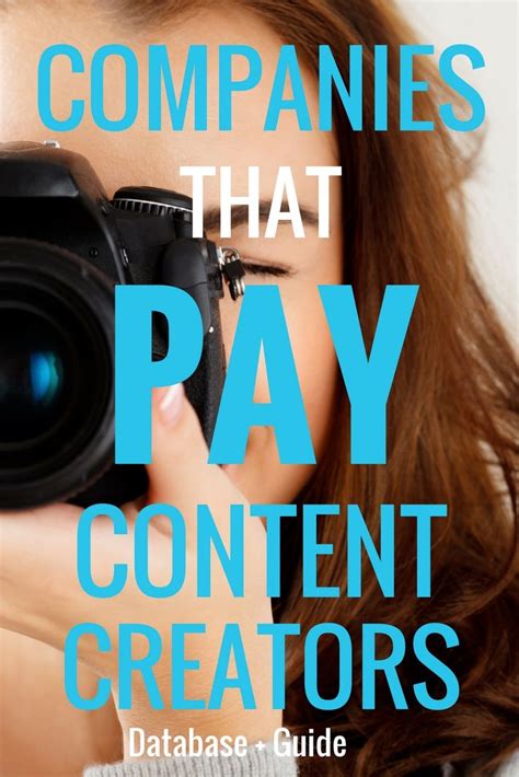 Companies That Pay Content Creators Database Guide Content Creator