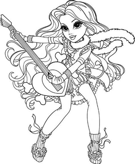 Avery Playing Guitar In Moxie Girlz Coloring Pages Star Coloring