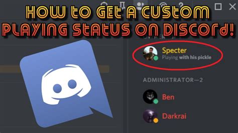 How To Set A Custom Playing Status On Discord Specter Tuts 1 Phantomcrew Youtube