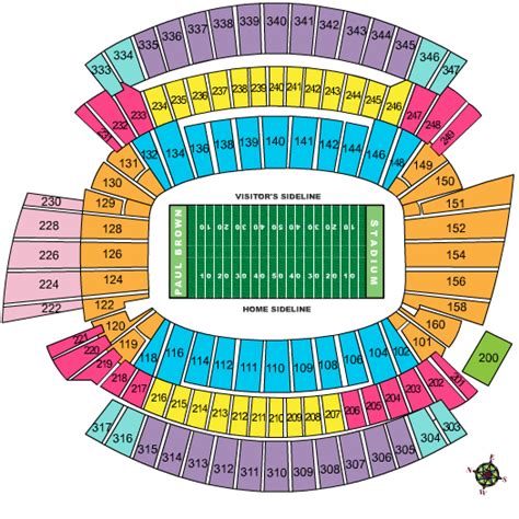 Cincinnati Bengals Seating Chart Map At Paycor Stadium