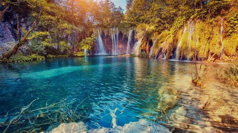 Plitvice Lakes National Parkcroatia Waterfalls Hd Wallpaper Rare