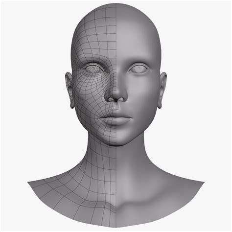 Female Head 3D Model 39 Max Obj Free3D