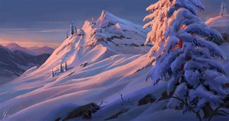 Snowy Speedy 4 By Michalkus On Deviantart Landscape Illustration