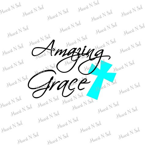 Amazing Grace Easter Cross Easter Design Faith Christian Word Art