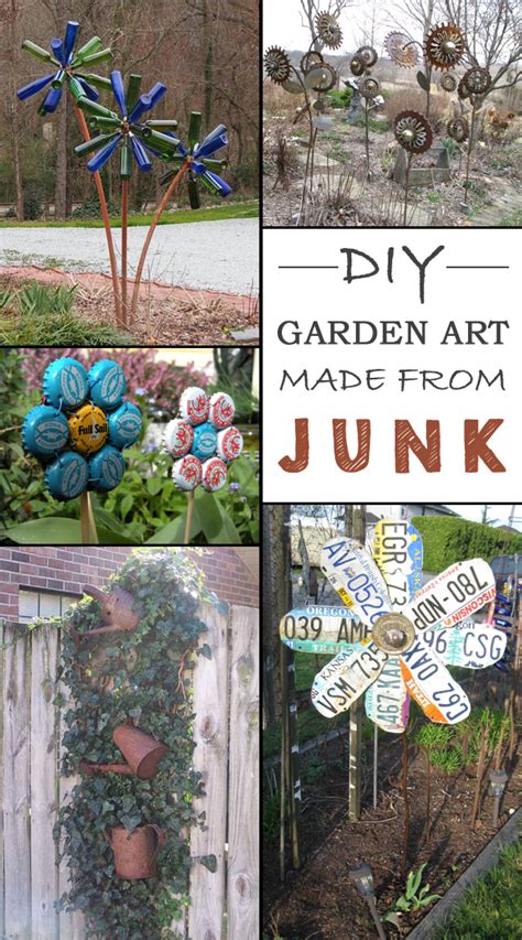 A splendid garden art idea all shabby chic enthusiasts will love is to use enamel planters to decorate the outdoor space. 12 Ideas How To Create Unique Garden Art From Junk