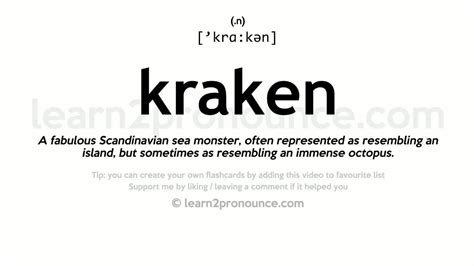 Pronunciation Of Kraken Definition Of Kraken Youtube