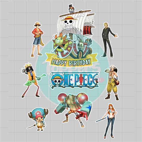 One Piece Anime Cake And Cupcake Toppers Shopee Philippines