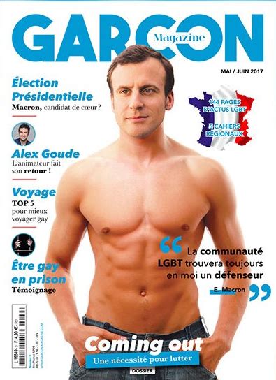 Emmanuel Macron torse nu en Une d un magazine gay L équipe du candidat n apprécie pas vraiment