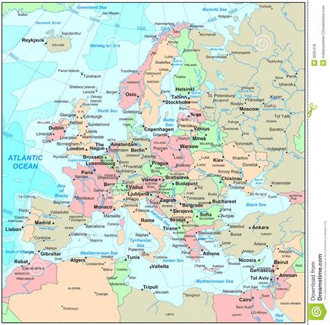 Die länder in europa auf der europakarte. europakarte Gallery