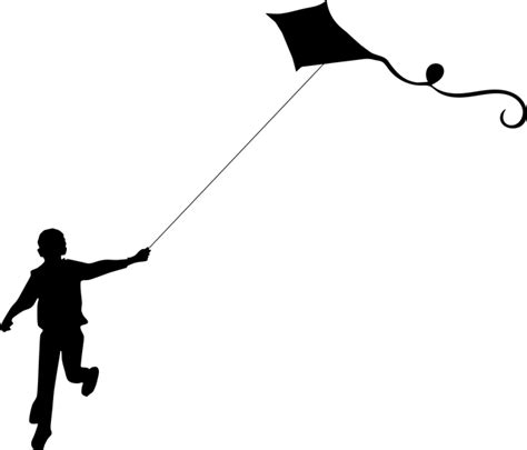 Boy Flying Kite Male Free Vector Graphic On Pixabay