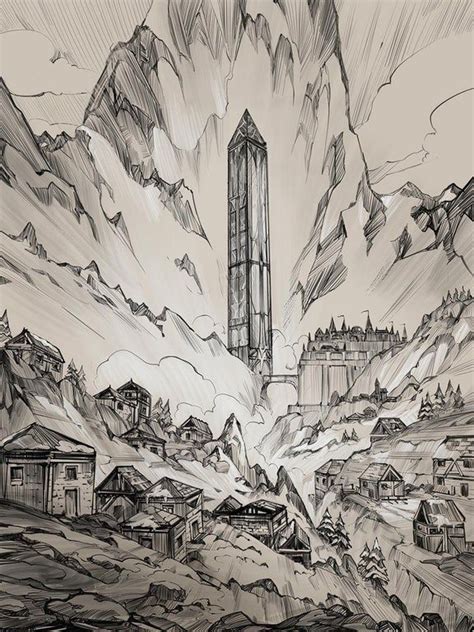 Tower Of The Frozen Fortress Of Seidras Worldbuilding Fantasy
