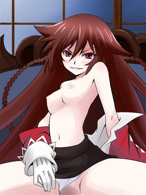 Rule 34 Alice Pandora Hearts Bare Shoulders Blush Braid Breasts Brown Hair Censored Gloves