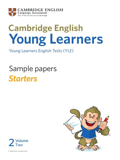 Cambridge English Yle Starters Sample Paper Volume 2pdf