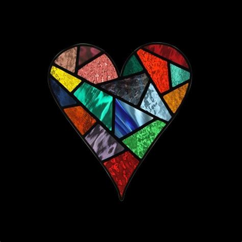Heart Shaped Stained Glass Suncatcher Pattern Perfect For Valentine’s Day Or Glass Art