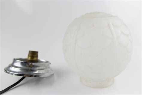 french art deco white frosted glass globe ceiling light fixture 1930s at 1stdibs