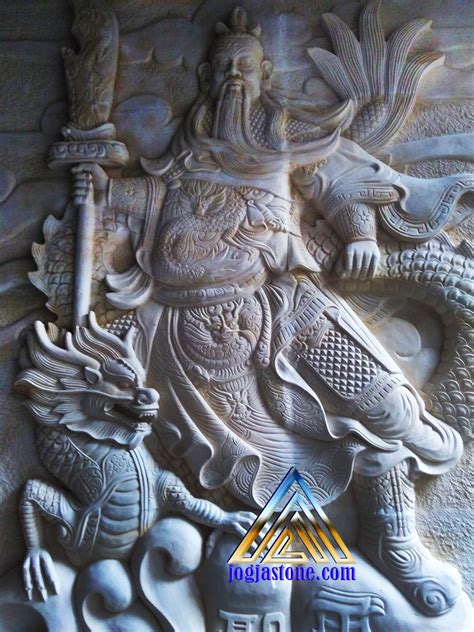 Satya utama mensupport musisi bali link video asli: Ukiran relief dewa kwan kong dari batu alam putih