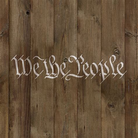 We The People Stencil Reusable Diy Craft Wood Sign Stencils Etsy