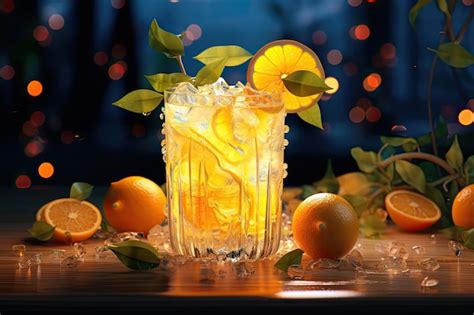 premium ai image citrus delight a refreshing aicrafted cocktail journey