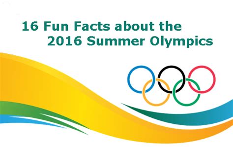16 Fun Facts About The 2016 Summer Olympics For Kids