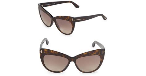 Tom Ford 56mm Cat Eye Sunglasses In Brown Lyst