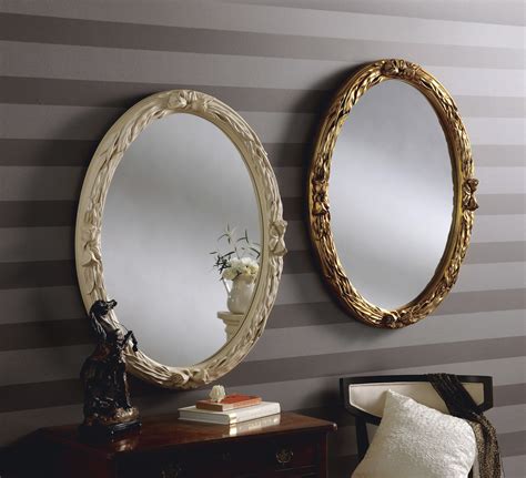 Maybe you would like to learn more about one of these? YG230 Oval decorative wall mirror in gold and ivory Hall or overmantle mirror