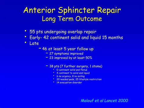 Ppt Faecal Incontinence Anterior Sphincter Repair Powerpoint Presentation Id1357170