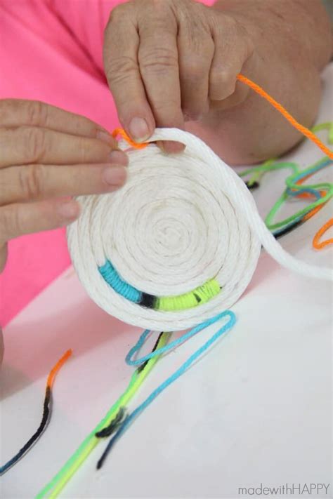 How To Make No Sew Rope Bowl Made With Happy