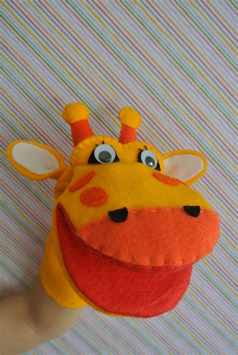 Giraffe Jirafa Handmade Puppet Felt Toys Puppet Crafts
