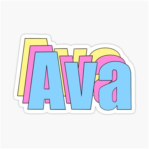 Ava Sticker For Sale By Abigailwhite783 Redbubble