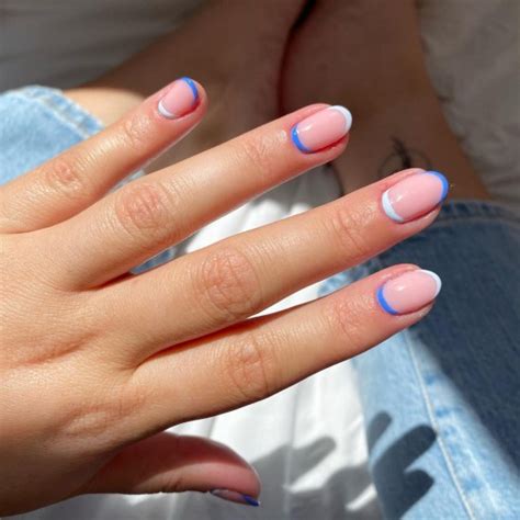 20 Reverse French Manicure Ideas That Are So Cute — Blue And White