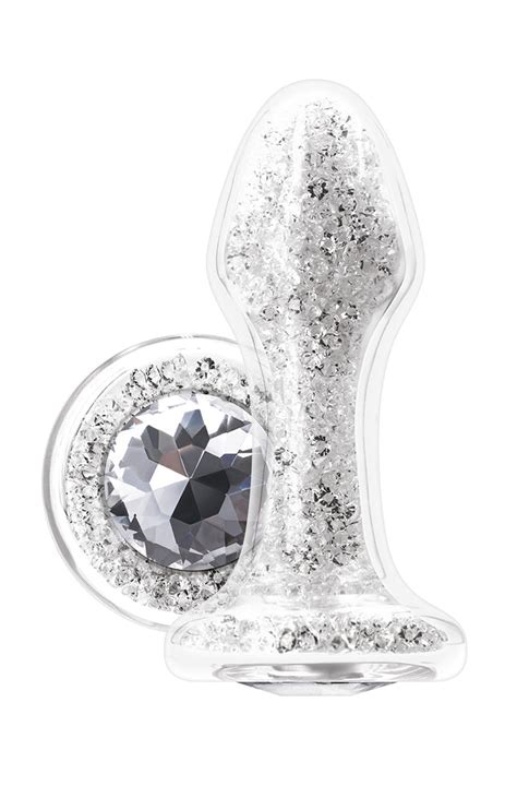 Stardust Glam White Glass Butt Plug Twu