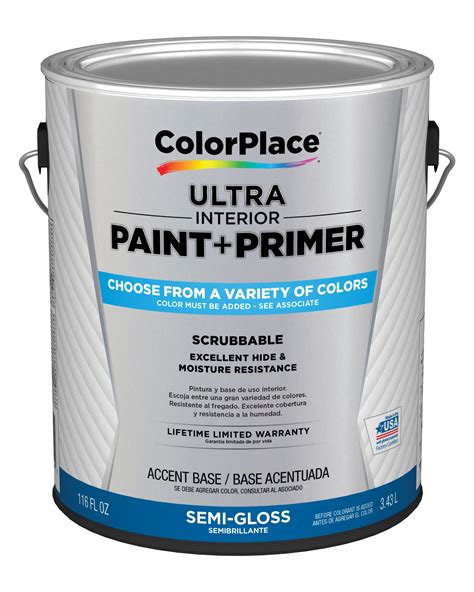 Colorplace Ultra Interior Paint And Primer Semi Gloss Accent Base 1
