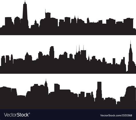 A modern take on the classic city simulation. City Skylines Silhouette Royalty Free Vector Image