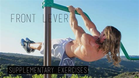 calisthenics front lever supplementary exercises youtube
